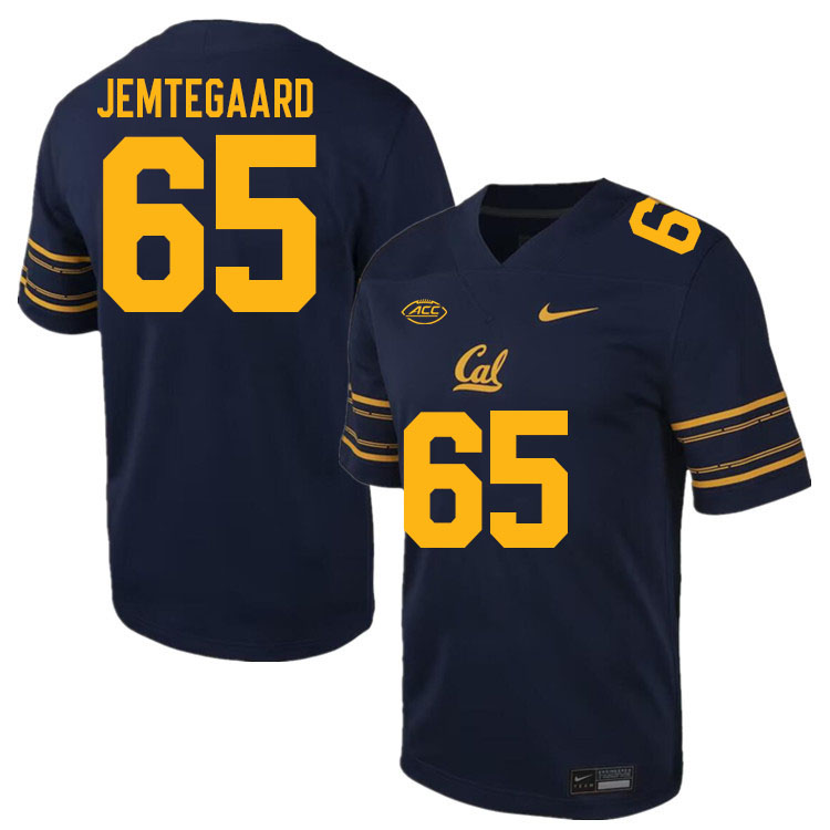 California Golden Bears #65 Dylan Jemtegaard ACC Conference College Football Jerseys Stitched Sale-Navy